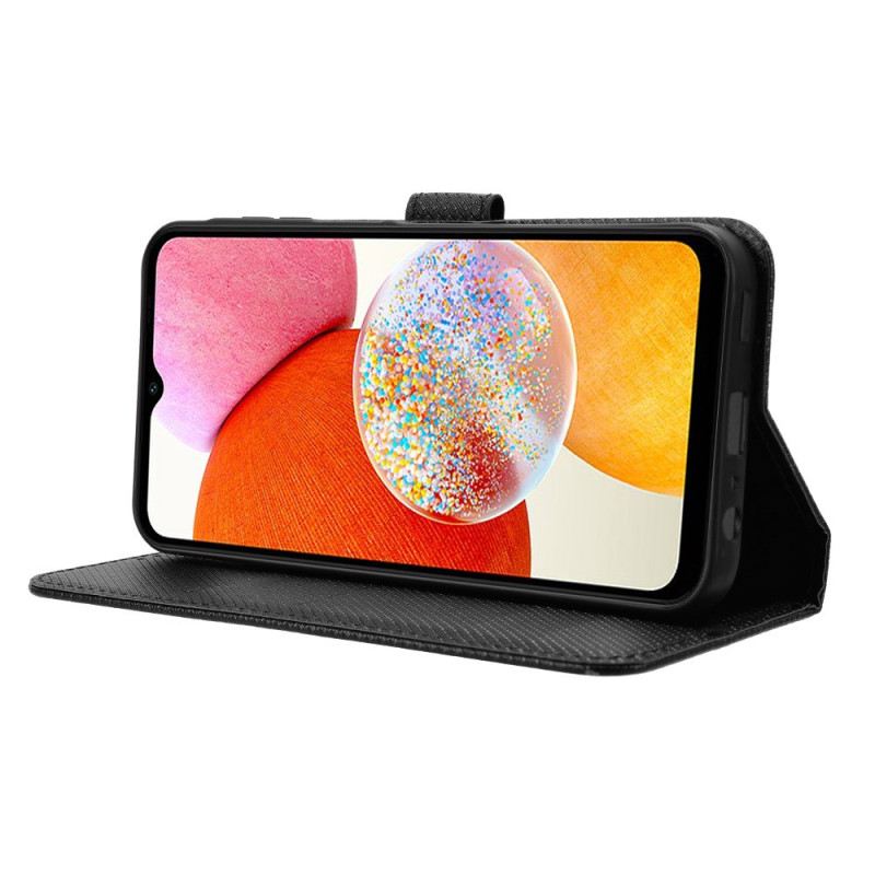 Fliptok Samsung Galaxy A15 5g Texturált Bőr Szíj Stílus