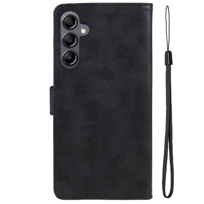 Kinyitható Bőrtok Samsung Galaxy A15 5g Sima Bőr Pánttal