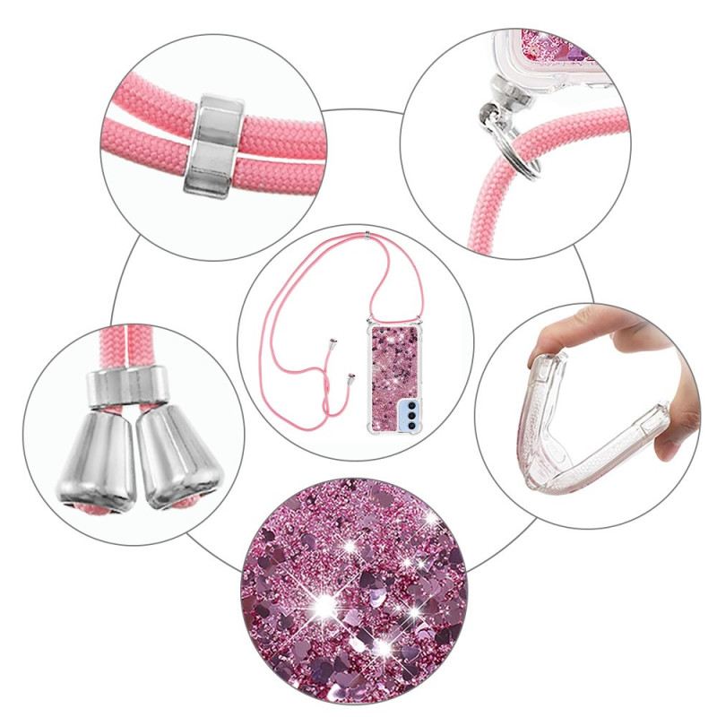 Mobiltelefon Tokok Samsung Galaxy A15 5g Flitteres Zsinór