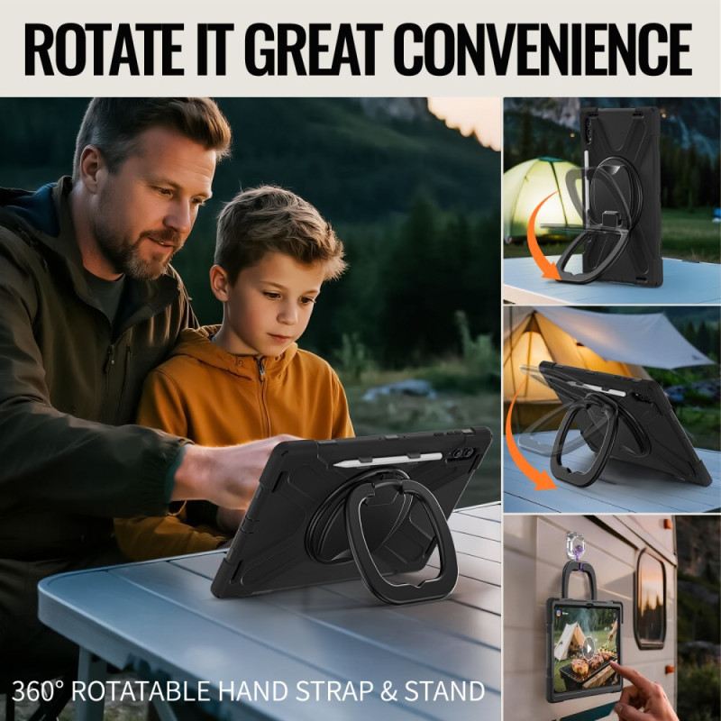 Tok Samsung Galaxy Tab S11 Ultra Hármas Védelem -ban Forgatható Fogantyúval