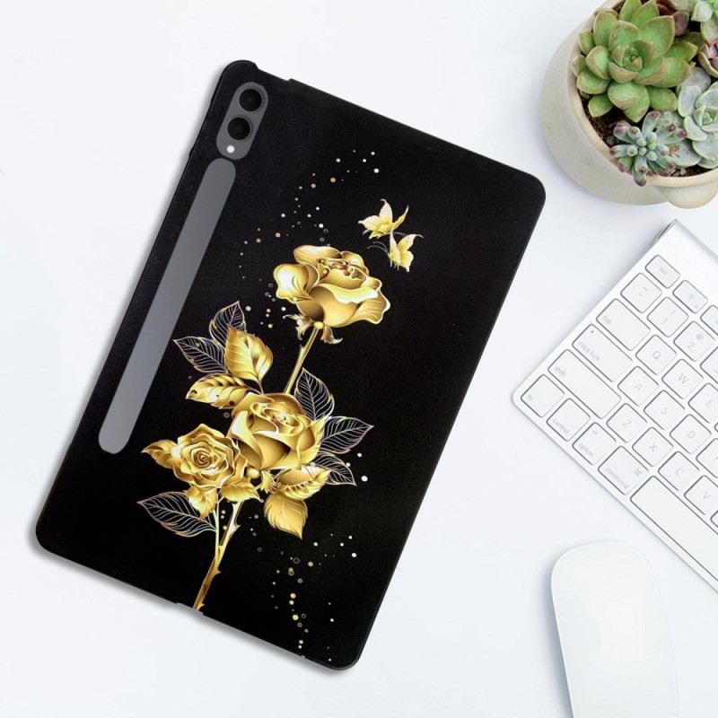 Tok Samsung Galaxy Tab S11 Ultra Pillangók És Arany Rózsák