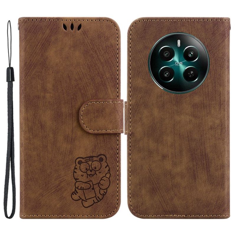 Bőrtok Realme 12 Plus 5g Aranyos Tigris