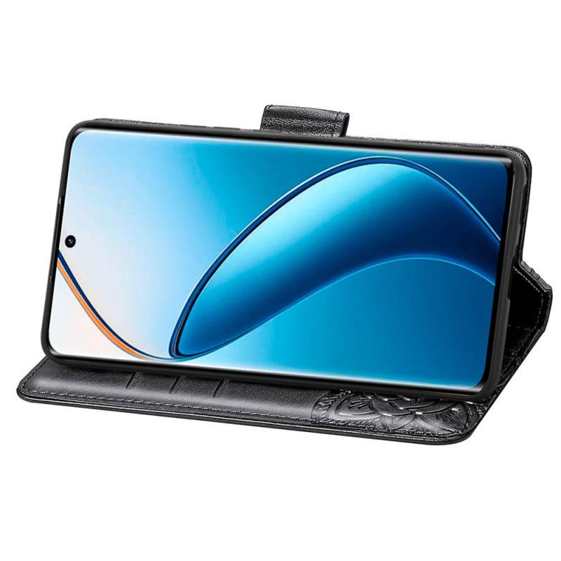 Bőrtok Realme 12 Plus 5g Barokk Pillangó