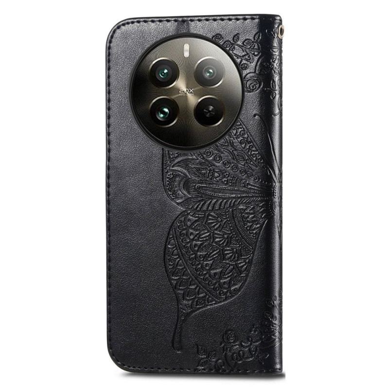 Bőrtok Realme 12 Plus 5g Barokk Pillangó