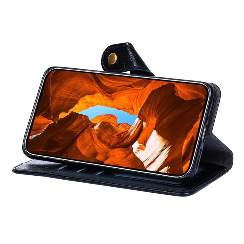 Bőrtok Realme 12 Plus 5g Cipzáras Pénztárca Pánttal