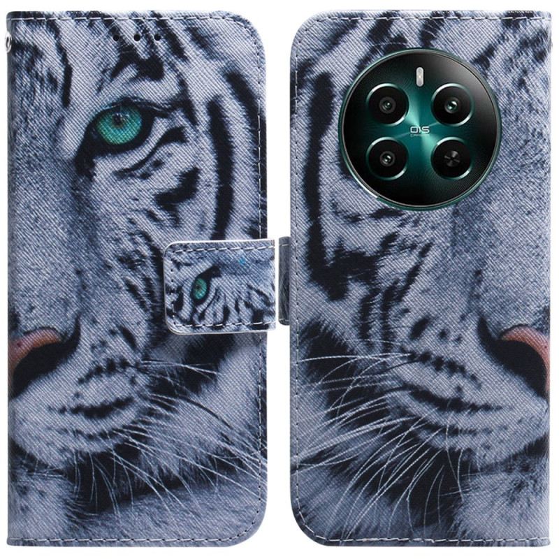 Bőrtok Realme 12 Plus 5g Fehér Tigris