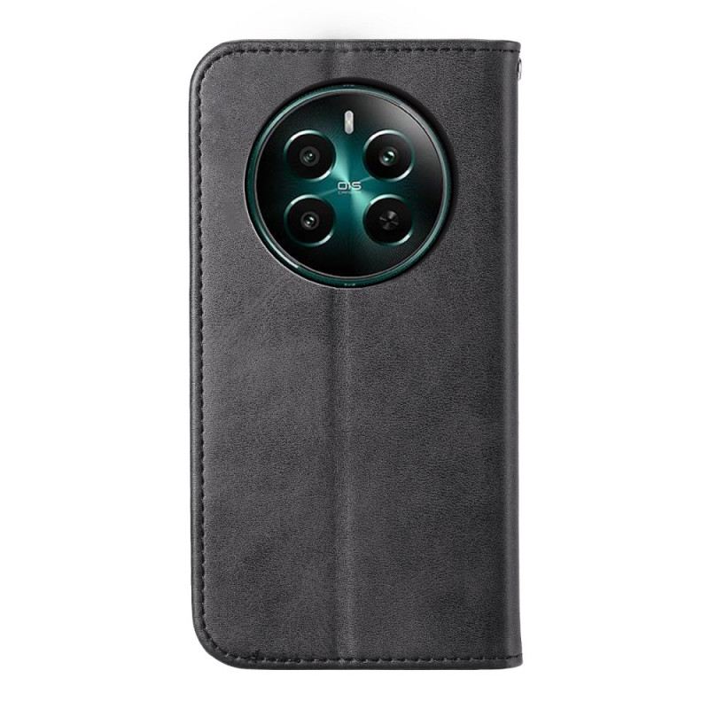 Bőrtok Realme 12 Plus 5g Gyémántmintás Szíjjal