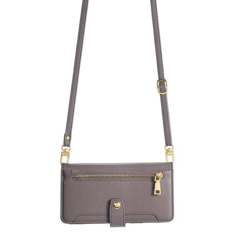 Bőrtok Realme 12 Plus 5g Pénztárca Pánttal És Vállpánttal