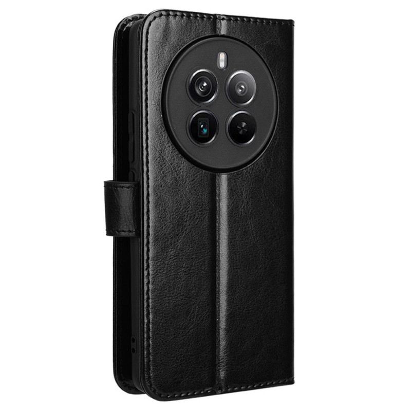 Bőrtok Realme 12 Plus 5g Ragyogó Műbőr Pánttal