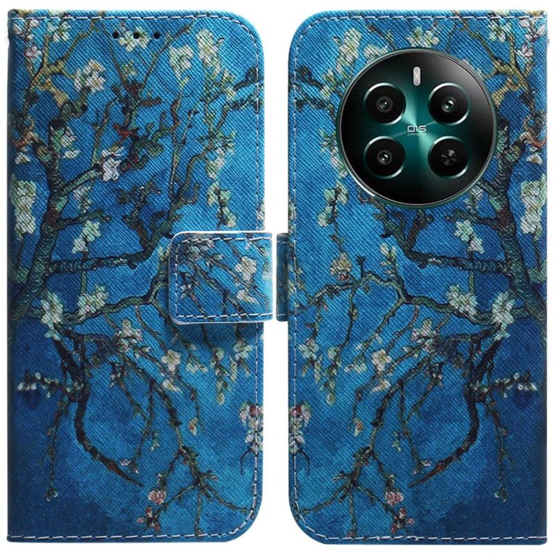 Bőrtok Realme 12 Plus 5g Sárgabarackvirágok