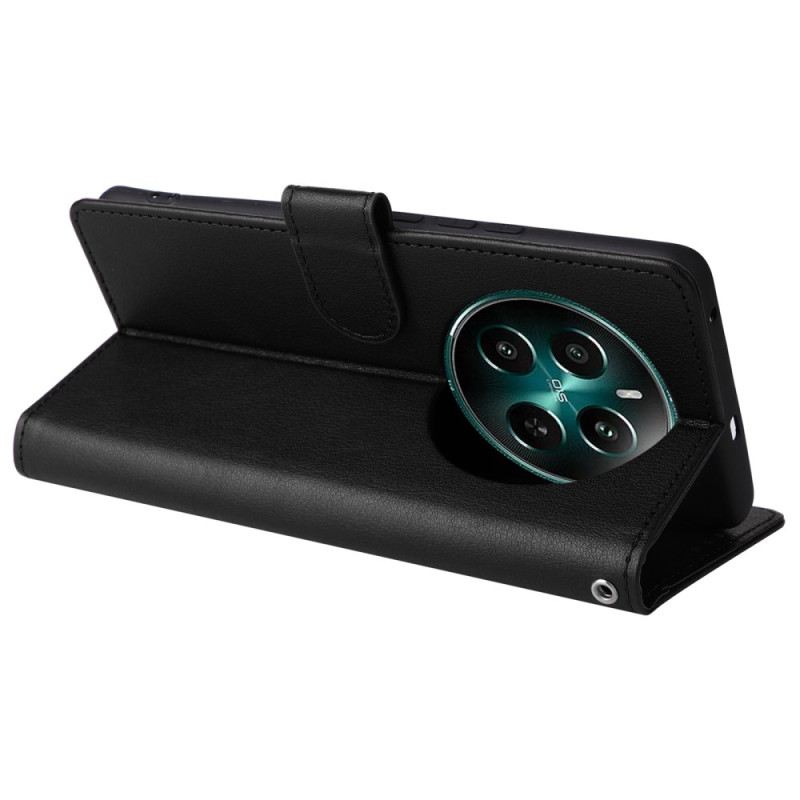 Bőrtok Realme 12 Plus 5g Sima Műbőr Szíjjal