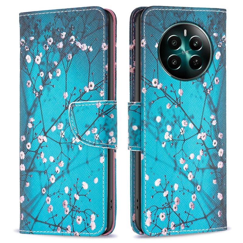 Bőrtok Realme 12 Plus 5g Szilvavirágok