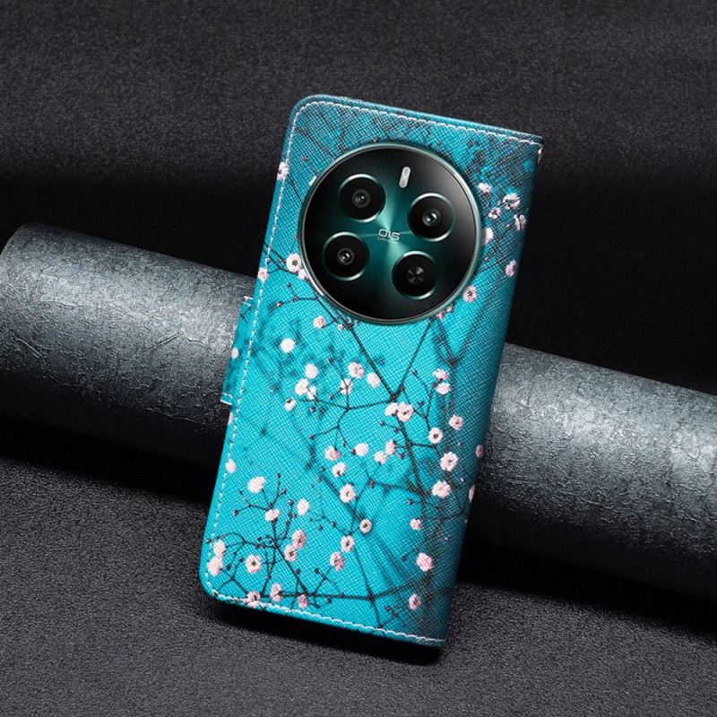 Bőrtok Realme 12 Plus 5g Szilvavirágok