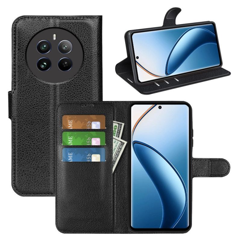 Kinyitható Bőrtok Realme 12 Plus 5g Licsi Műbőr