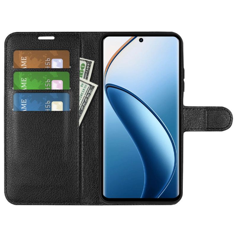 Kinyitható Bőrtok Realme 12 Plus 5g Licsi Műbőr