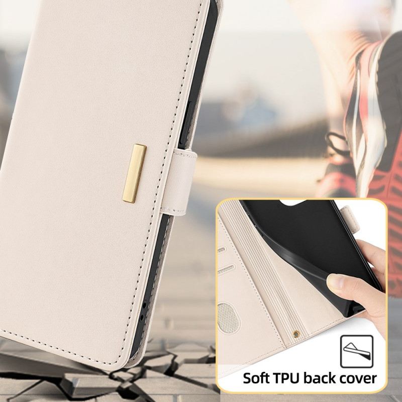 Kinyitható Bőrtok Realme 12 Plus 5g Rfid Blokkolás És Lánc