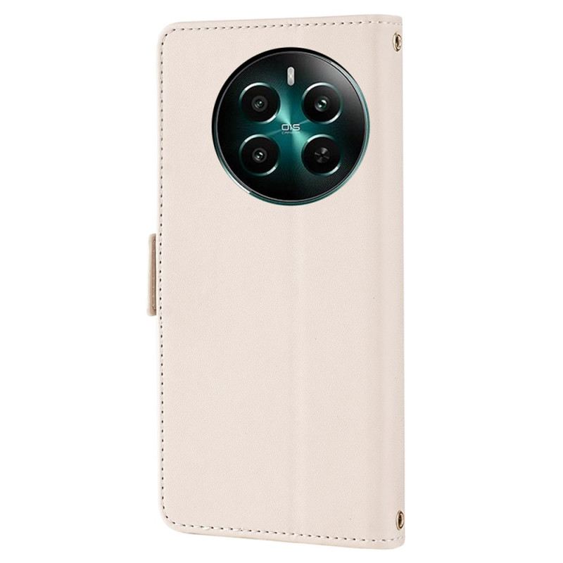 Kinyitható Bőrtok Realme 12 Plus 5g Rfid Blokkolás És Lánc