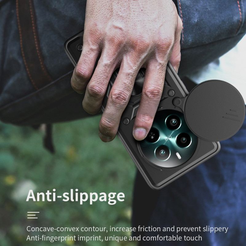 Mobiltelefon Tokok Realme 12 Plus 5g Tartóval És Csúszó Lencsevédővel
