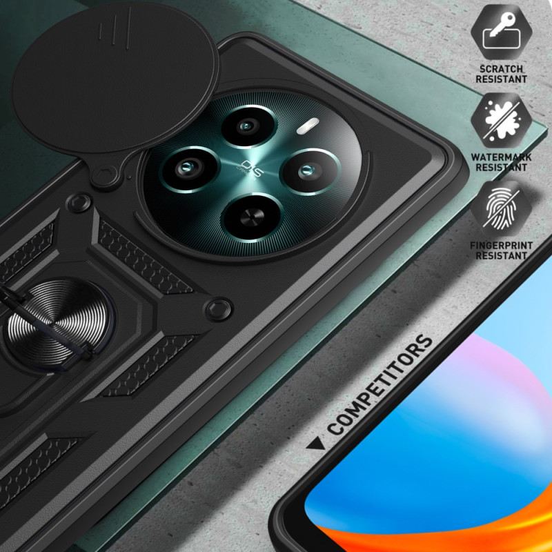 Mobiltelefon Tokok Realme 12 Plus 5g Tartóval És Csúszó Lencsevédővel