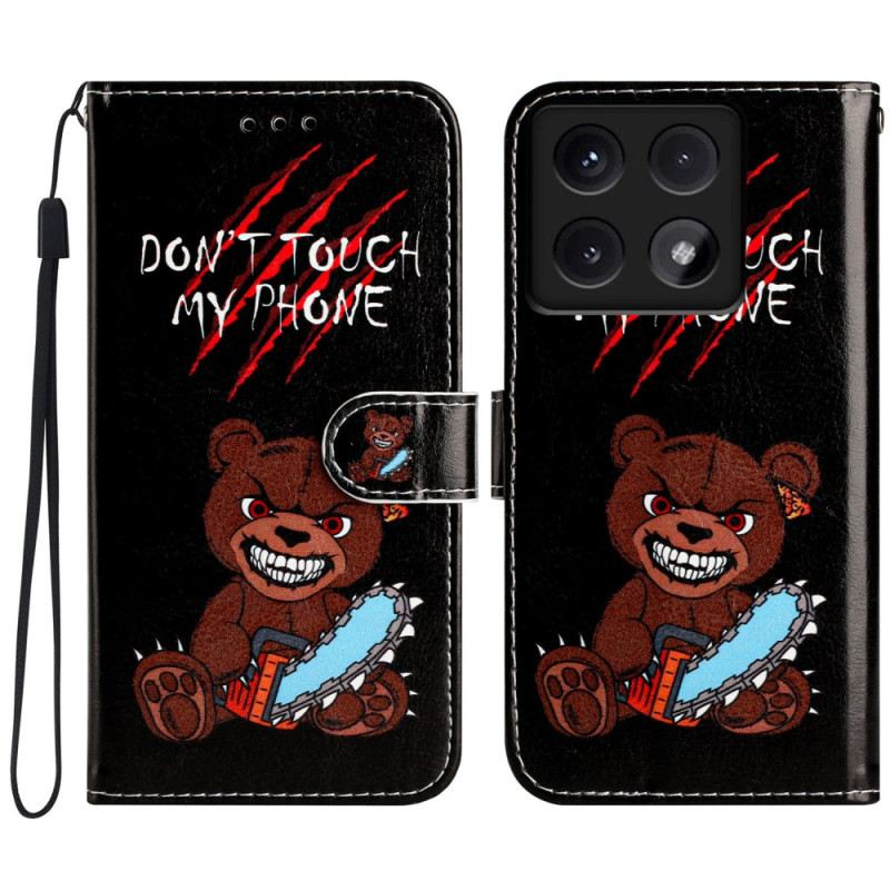 Bőrtok Xiaomi 14t Dühös Medve