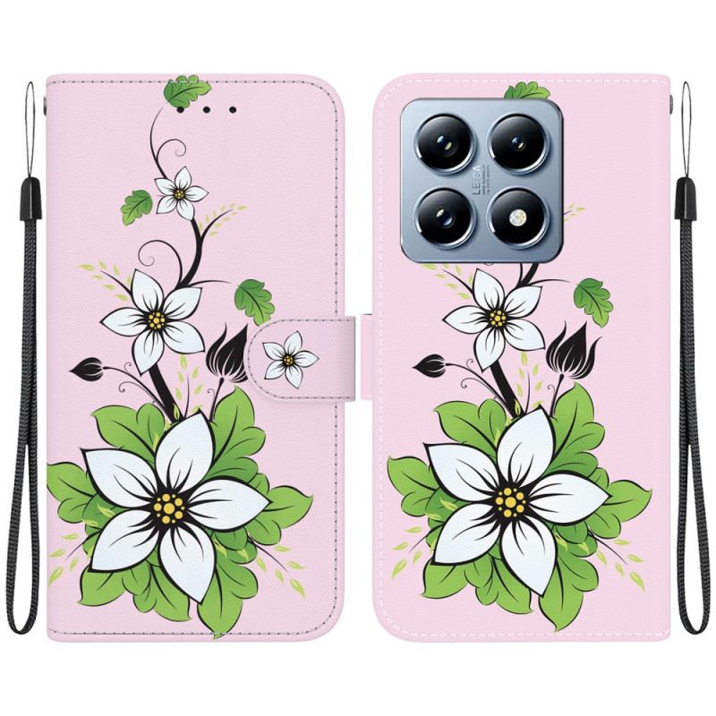 Bőrtok Xiaomi 14t Liliom