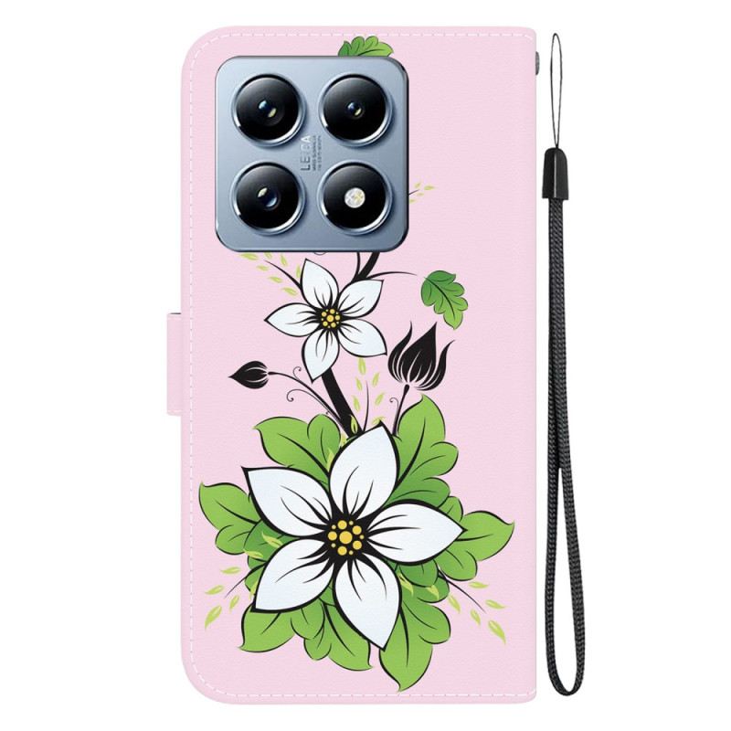 Bőrtok Xiaomi 14t Liliom