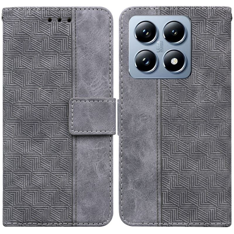 Bőrtok Xiaomi 14t Szőtt Minta