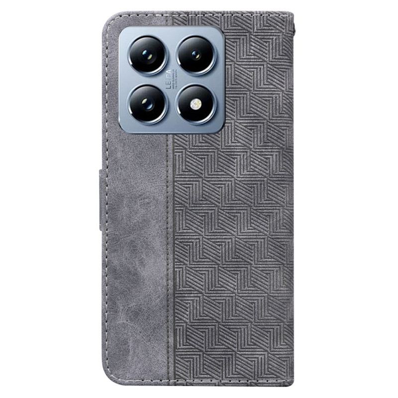 Bőrtok Xiaomi 14t Szőtt Minta