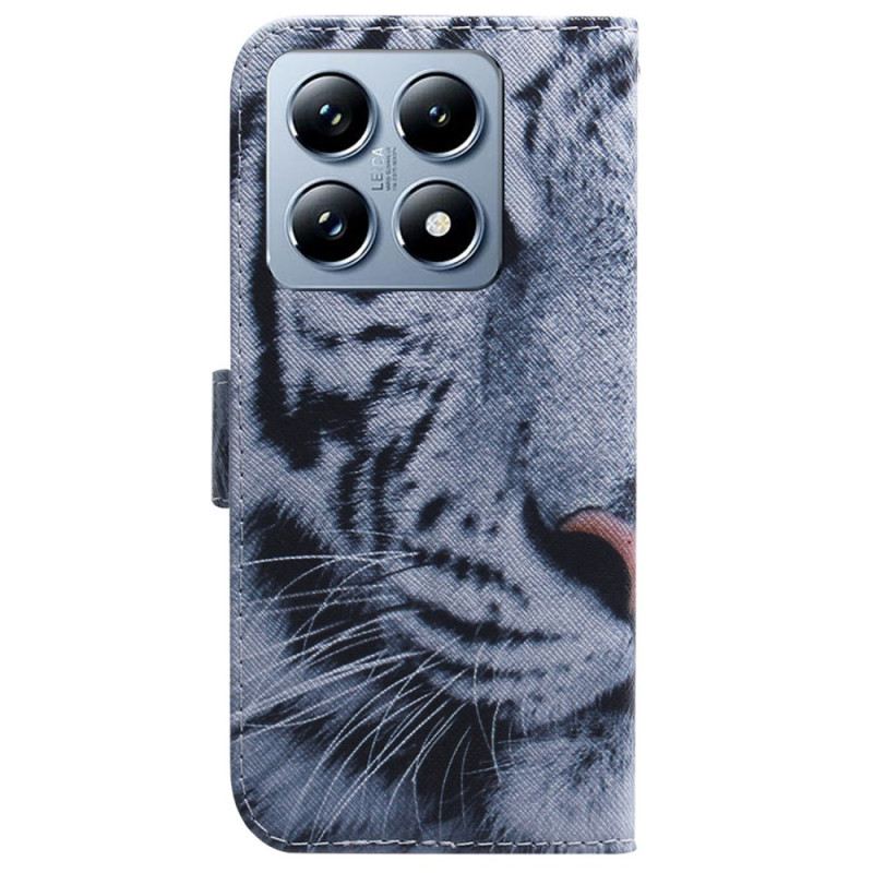 Fliptok Xiaomi 14t Fehér Tigris