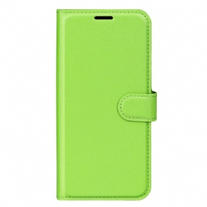 Fliptok / Bőrtok Xiaomi Redmi 10A Klasszikus Licsi Bőrhatás