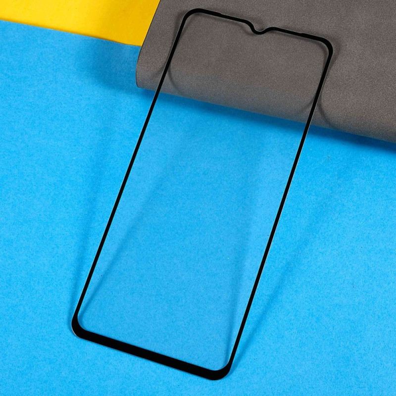 Xiaomi Redmi 10A Edzett Üveg Kijelzővédő Fólia Fekete Kontúrokkal