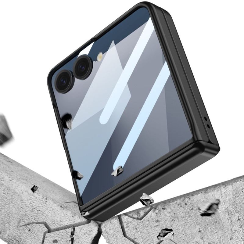 Mobiltelefon Tokok Samsung Galaxy Z Flip 7 Mágneses Rögzítéssel Zsanérvédővel És Gkk Márkajelzéssel