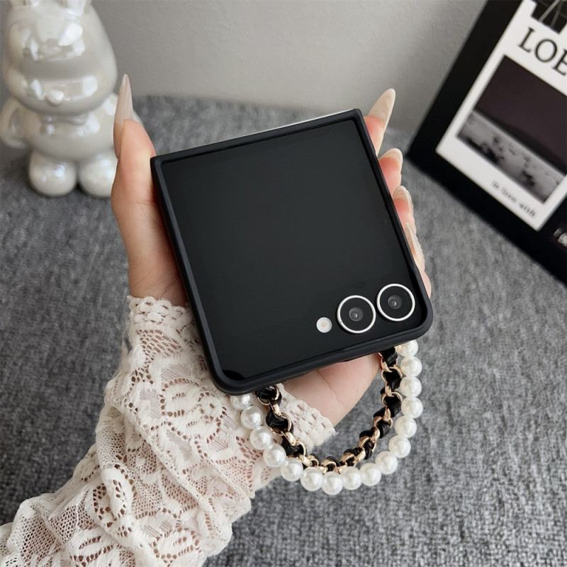 Mobiltelefon Tokok Samsung Galaxy Z Flip 7 Mosolygós Nyuszi Karkötővel