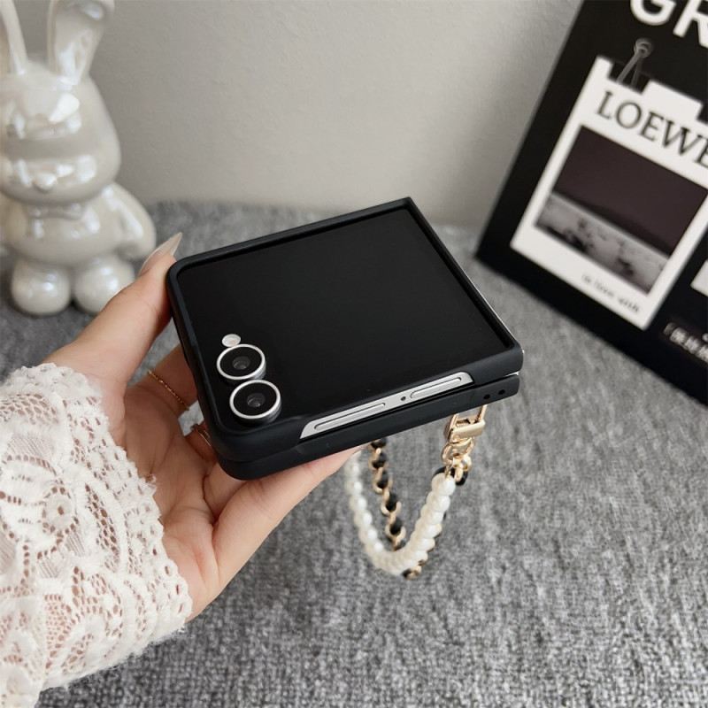 Mobiltelefon Tokok Samsung Galaxy Z Flip 7 Mosolygós Nyuszi Karkötővel