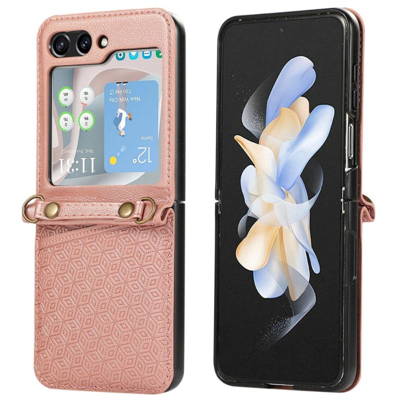Mobiltelefon Tokok Samsung Galaxy Z Flip 7 Rombusz Alakú Kártyatartó