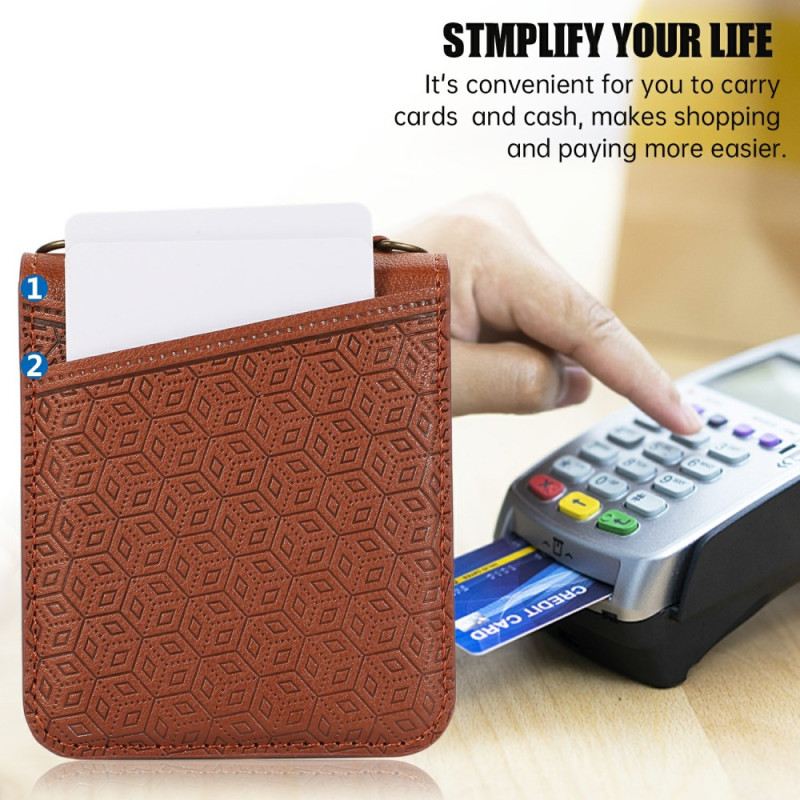 Mobiltelefon Tokok Samsung Galaxy Z Flip 7 Rombusz Alakú Kártyatartó