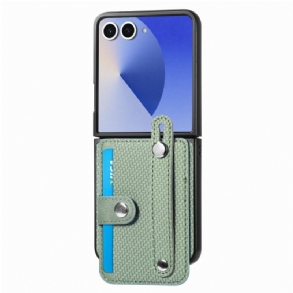 Mobiltelefon Tokok Samsung Galaxy Z Flip 7 Szénszálas Kártyatartó