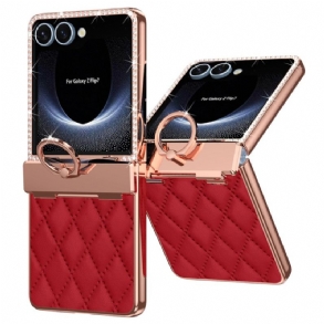 Telefontok Samsung Galaxy Z Flip 7 Gyűrűtartó Strassz Díszítéssel