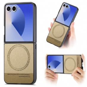 Telefontok Samsung Galaxy Z Flip 7 Magsafe-kompatibilis Farmer Textúrájú Bőr