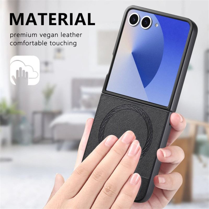 Telefontok Samsung Galaxy Z Flip 7 Magsafe-kompatibilis Farmer Textúrájú Bőr