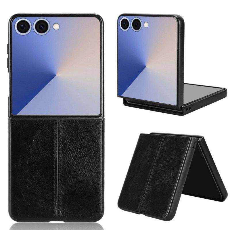 Telefontok Samsung Galaxy Z Flip 7 Varrott Bőrhatású