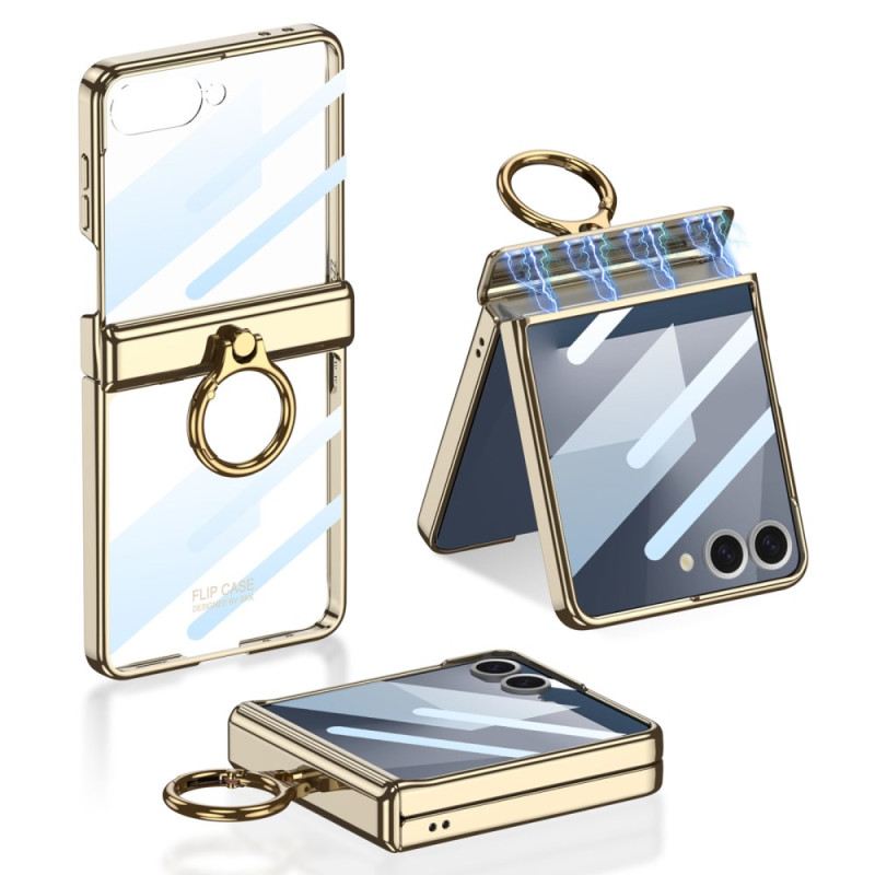 Tok Samsung Galaxy Z Flip 7 Átlátszó Állvánnyal És Mágneses Védelemmel Gkk