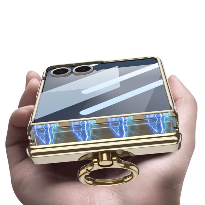 Tok Samsung Galaxy Z Flip 7 Átlátszó Állvánnyal És Mágneses Védelemmel Gkk