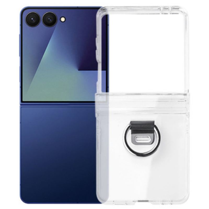 Tok Samsung Galaxy Z Flip 7 Átlátszó Gyűrűtartóval