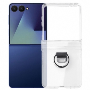 Tok Samsung Galaxy Z Flip 7 Átlátszó Gyűrűtartóval