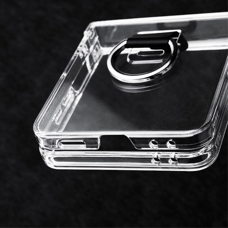 Tok Samsung Galaxy Z Flip 7 Átlátszó Gyűrűtartóval