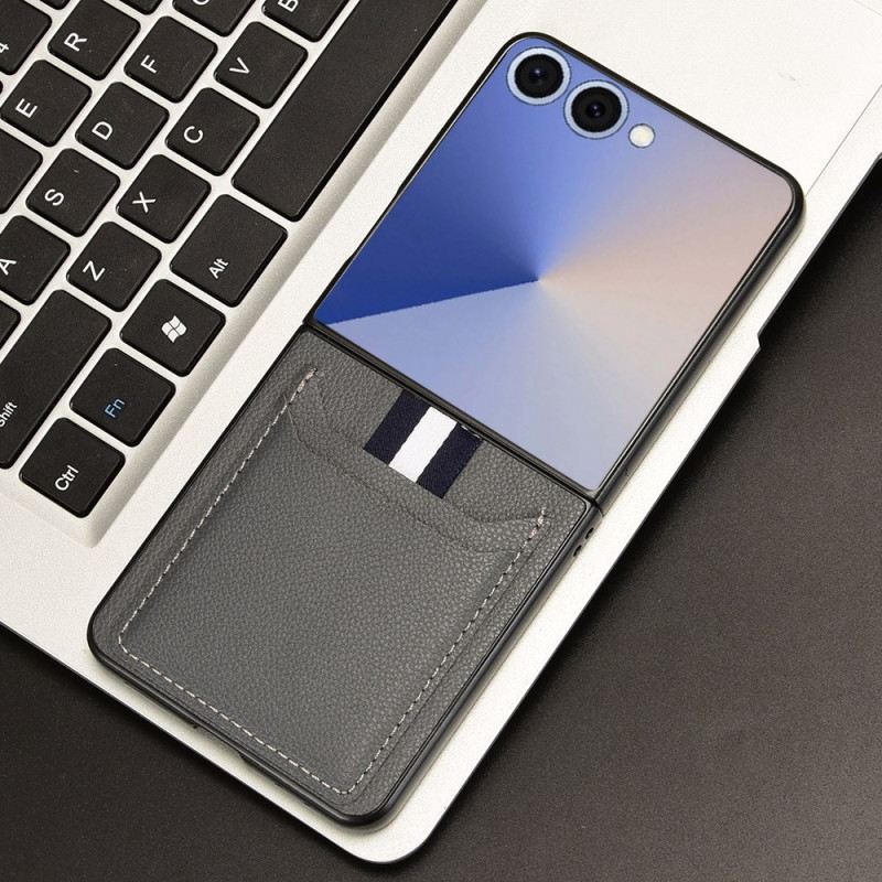 Tok Samsung Galaxy Z Flip 7 Bőr Stílusú Kártyatartó