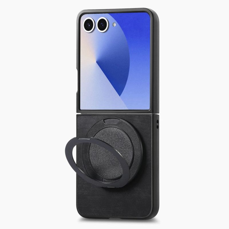 Tok Samsung Galaxy Z Flip 7 Bőrhatású -ban Forgó Állvánnyal