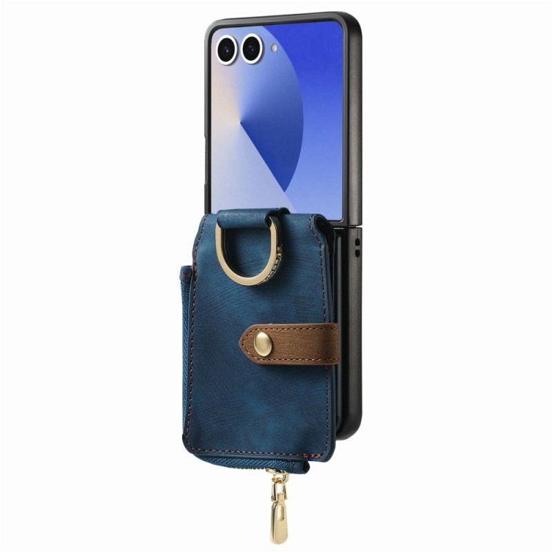 Tok Samsung Galaxy Z Flip 7 Cipzáras Zseb És Kártyatartó