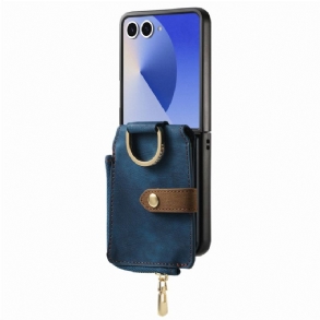 Tok Samsung Galaxy Z Flip 7 Cipzáras Zseb És Kártyatartó